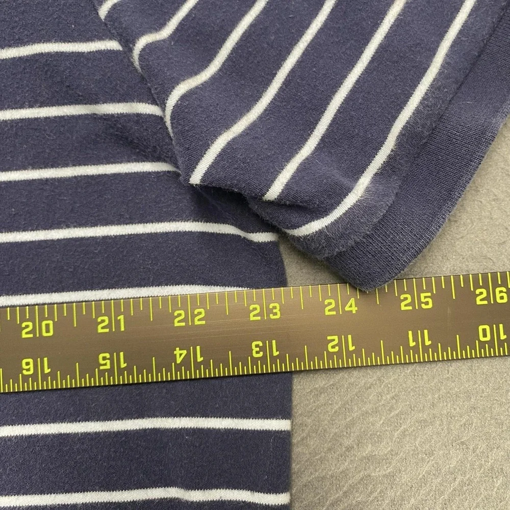 Polo Ralph Lauren Polo Shirt Mens Large Blue White Stripe 100% Cotton Pony Logo